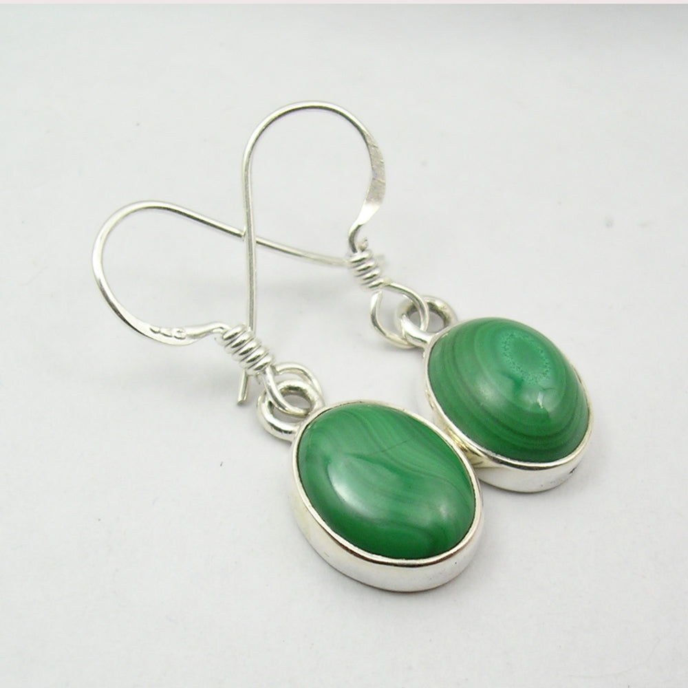 Sterling Silver Malachite Earrings