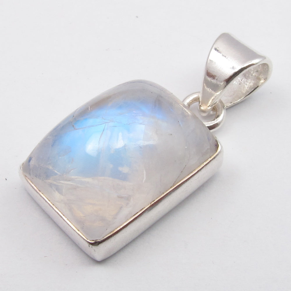 Rainbow Moonstone Sterling Silver Pendant