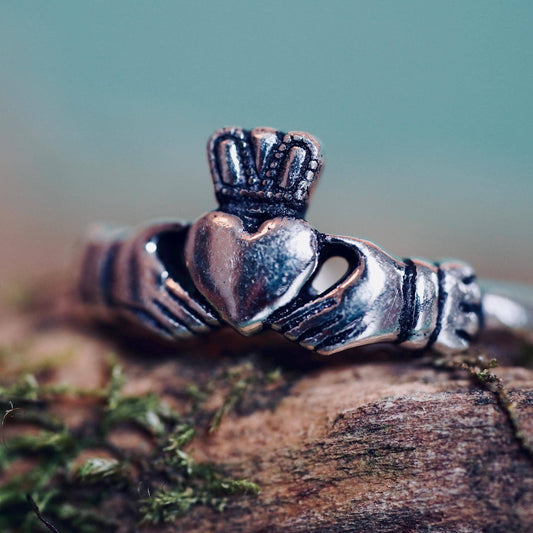 Silver Claddagh Heart Ring – Handmade Friendship, Loyalty & Love