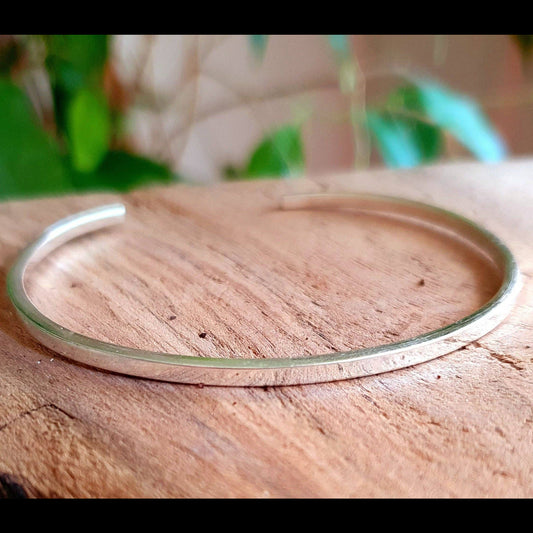Minimalist Silver Bracelet / Simple / Bangle / Boho / Ethnic / Rustic / Bohemian / Hippie / Gypsy / Jewellery / adjustable