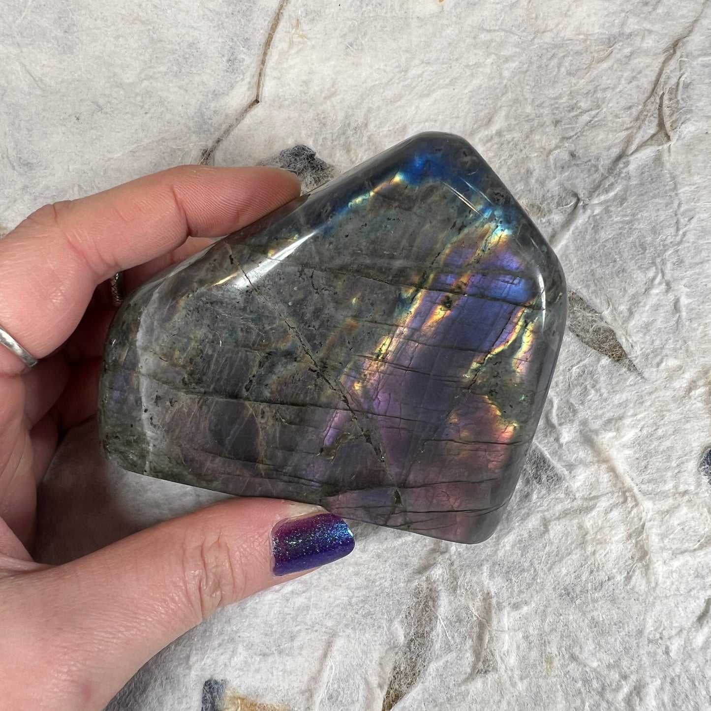 Purple Fire Labradorite Freeform