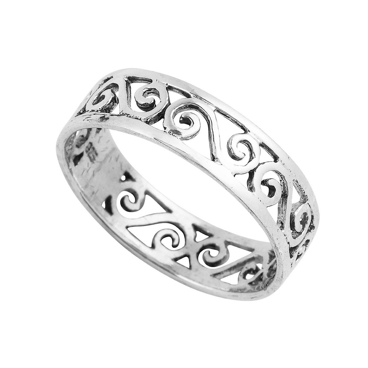 Beautiful Sterling Silver Celtic Swirls Ring