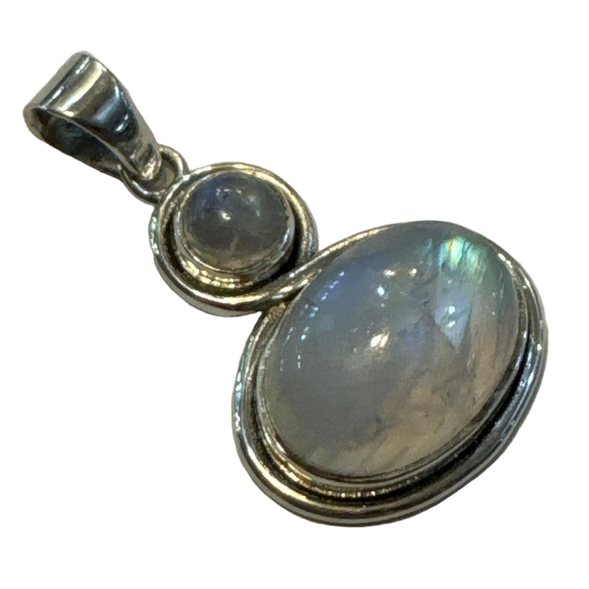 Rainbow Moonstone Sterling Silver Pendant