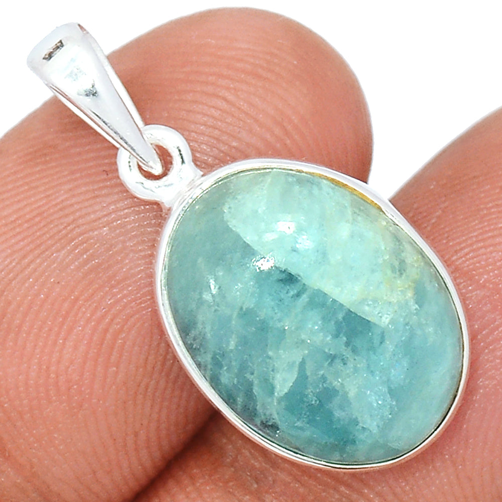 Sterling Silver Aquamarine Pendant