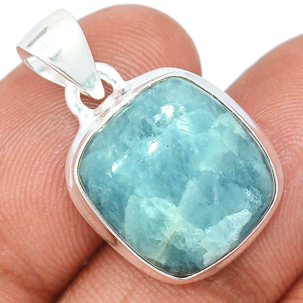 Sterling Silver Aquamarine Pendant