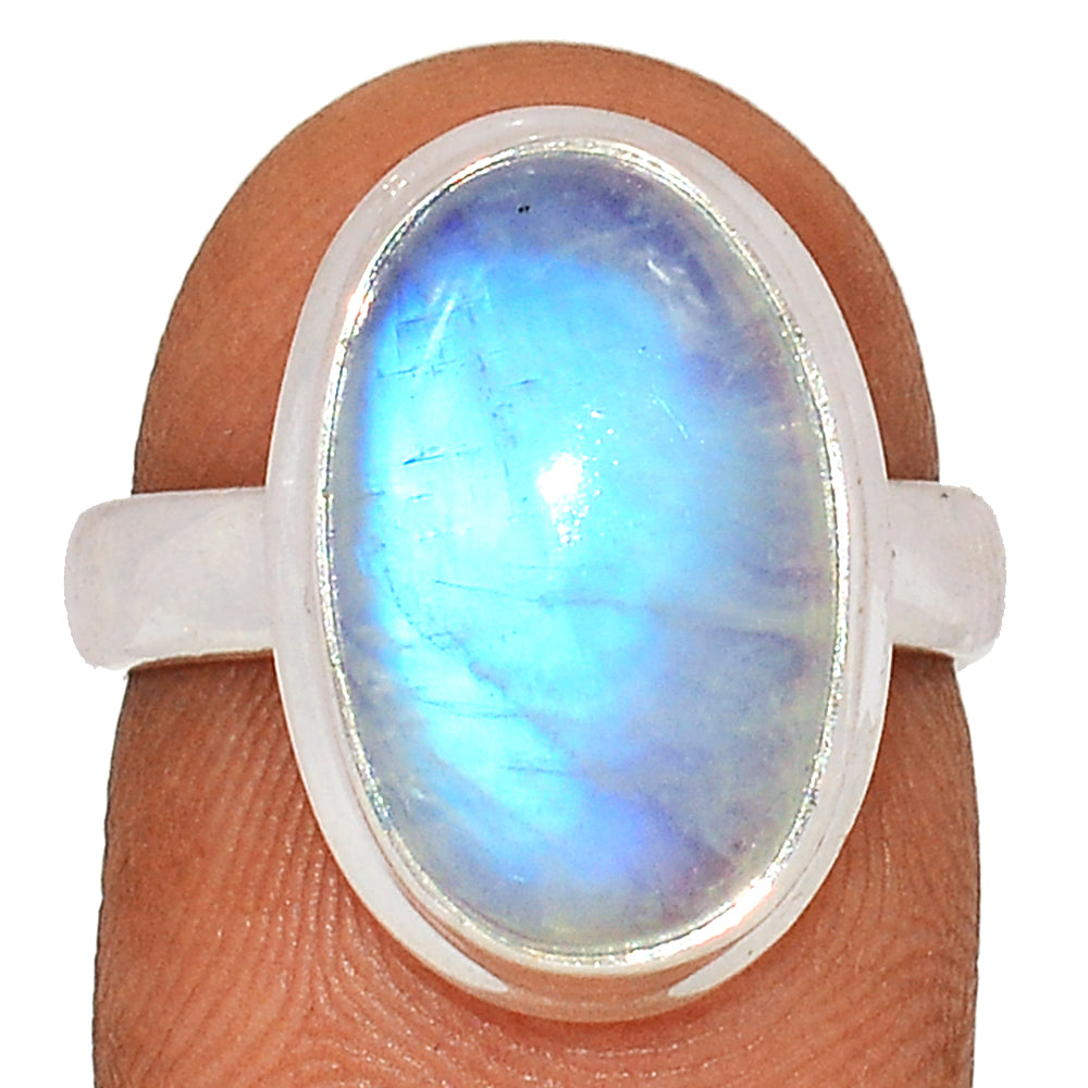 Sterling Silver Rainbow Moonstone Ring