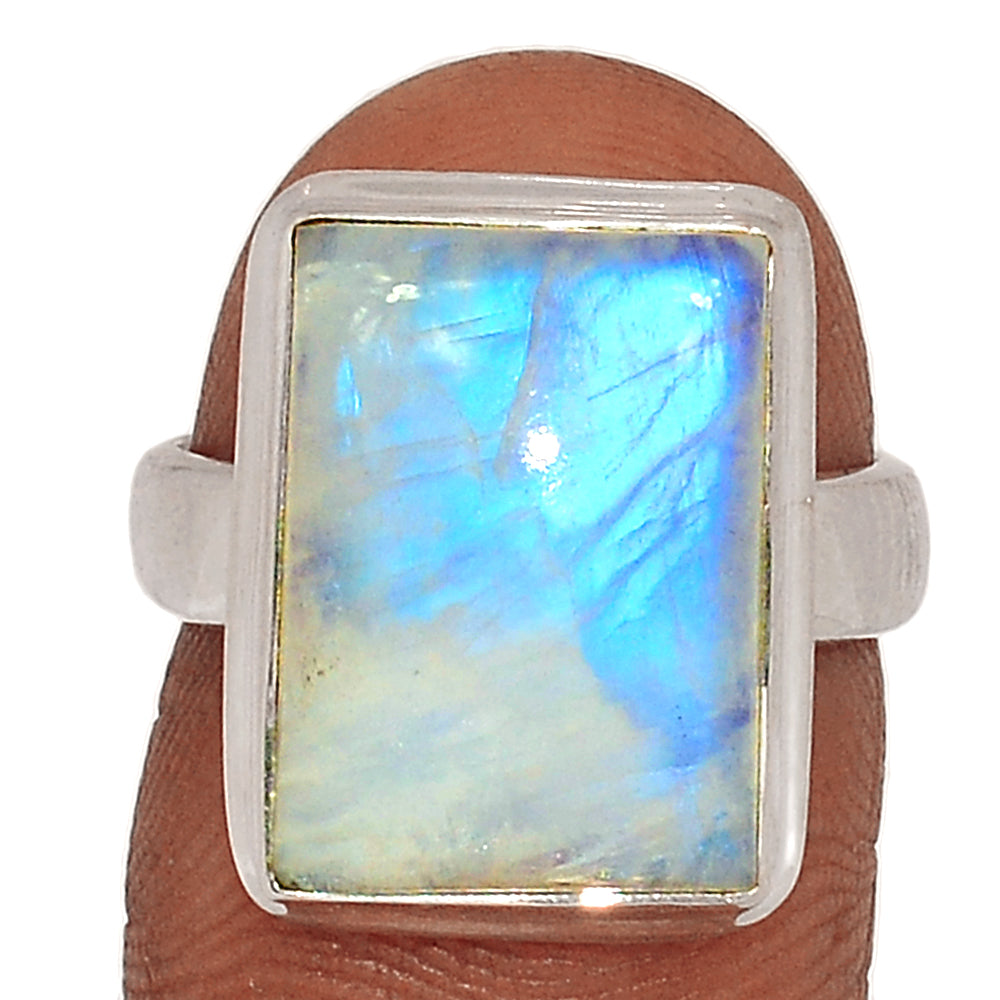 Sterling Silver Rainbow Moonstone Ring