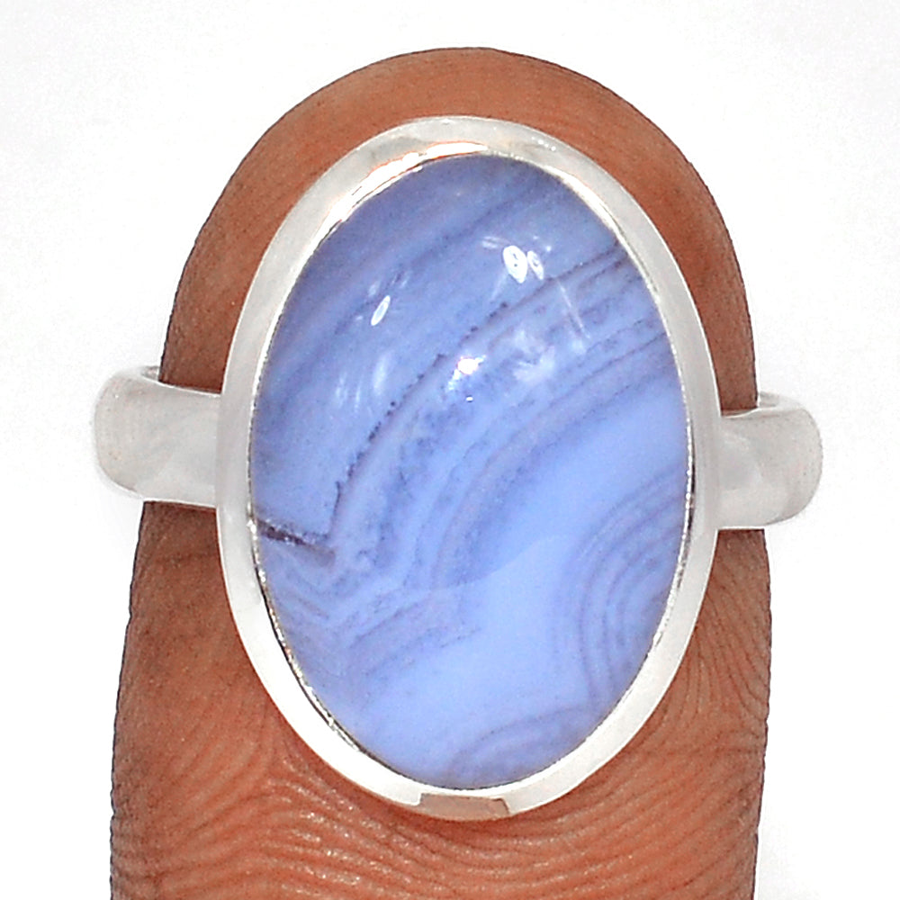 Sterling Silver Blue Lace Agate Ring