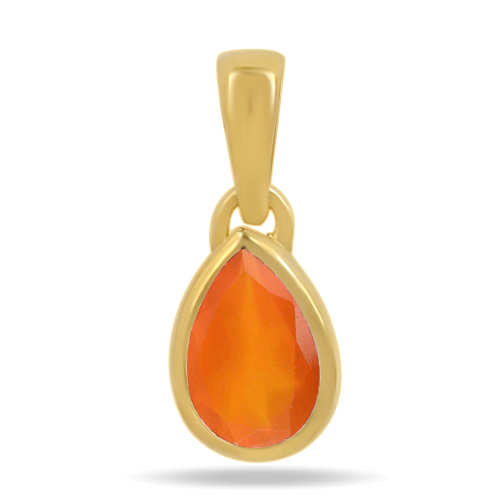 18k Gold Vermeil Carnelian Pendant