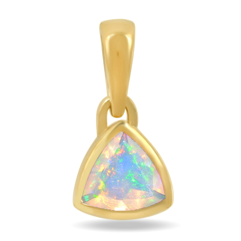 18k Gold Vermeil Ethiopian Opal Pendant