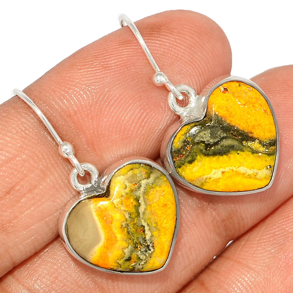 Sterling Silver Bumblebee Jasper Earrings