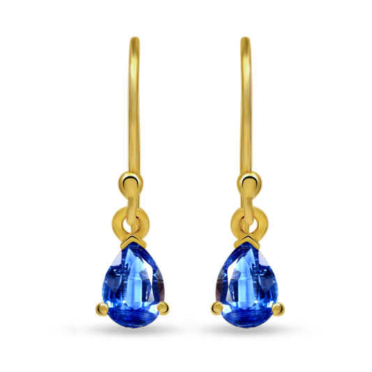 18k Gold Vermeil Blue Kyanite Earrings