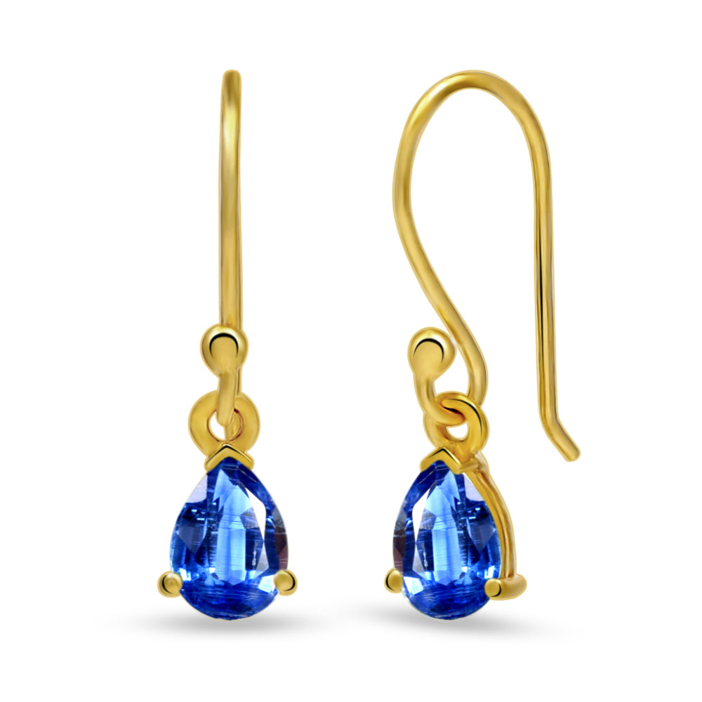 18k Gold Vermeil Blue Kyanite Earrings