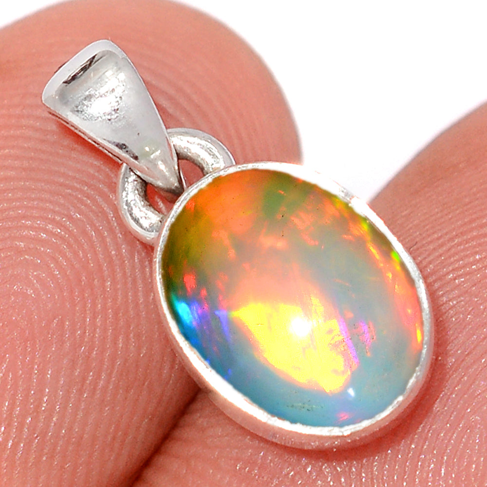Sterling Silver Ethiopian Opal Pendant
