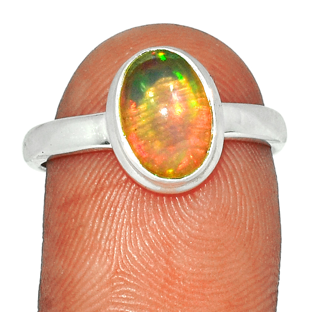 Sterling Silver Faceted Ethiopian Opal Ring