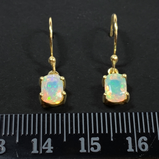 18k Gold Vermeil Ethiopian Opal Earrings