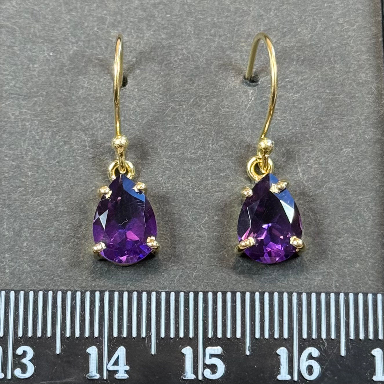 18k Gold Vermeil Amethyst Earrings