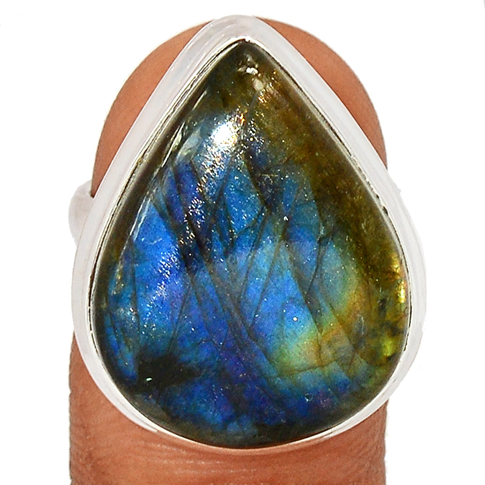 Sterling Silver Multi Fire Labradorite Ring