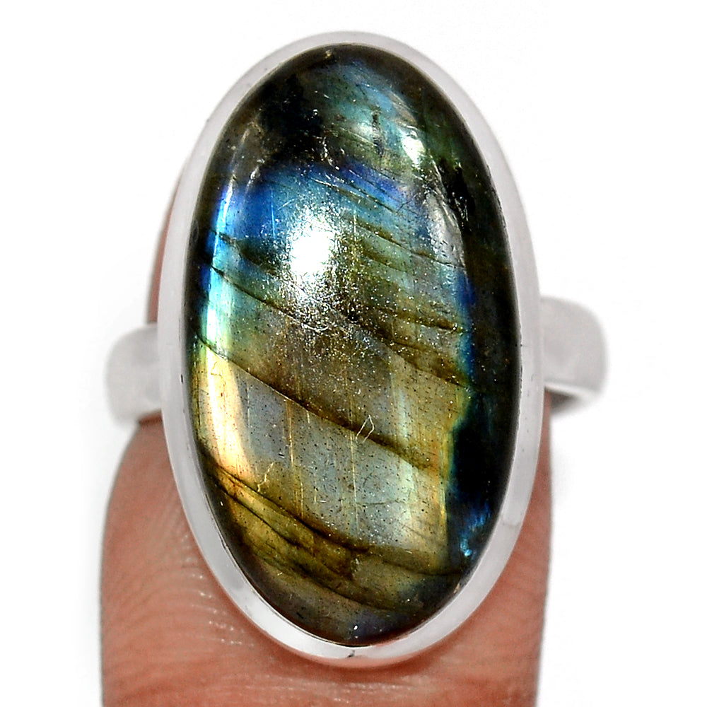 Sterling Silver Multi Fire Labradorite Ring
