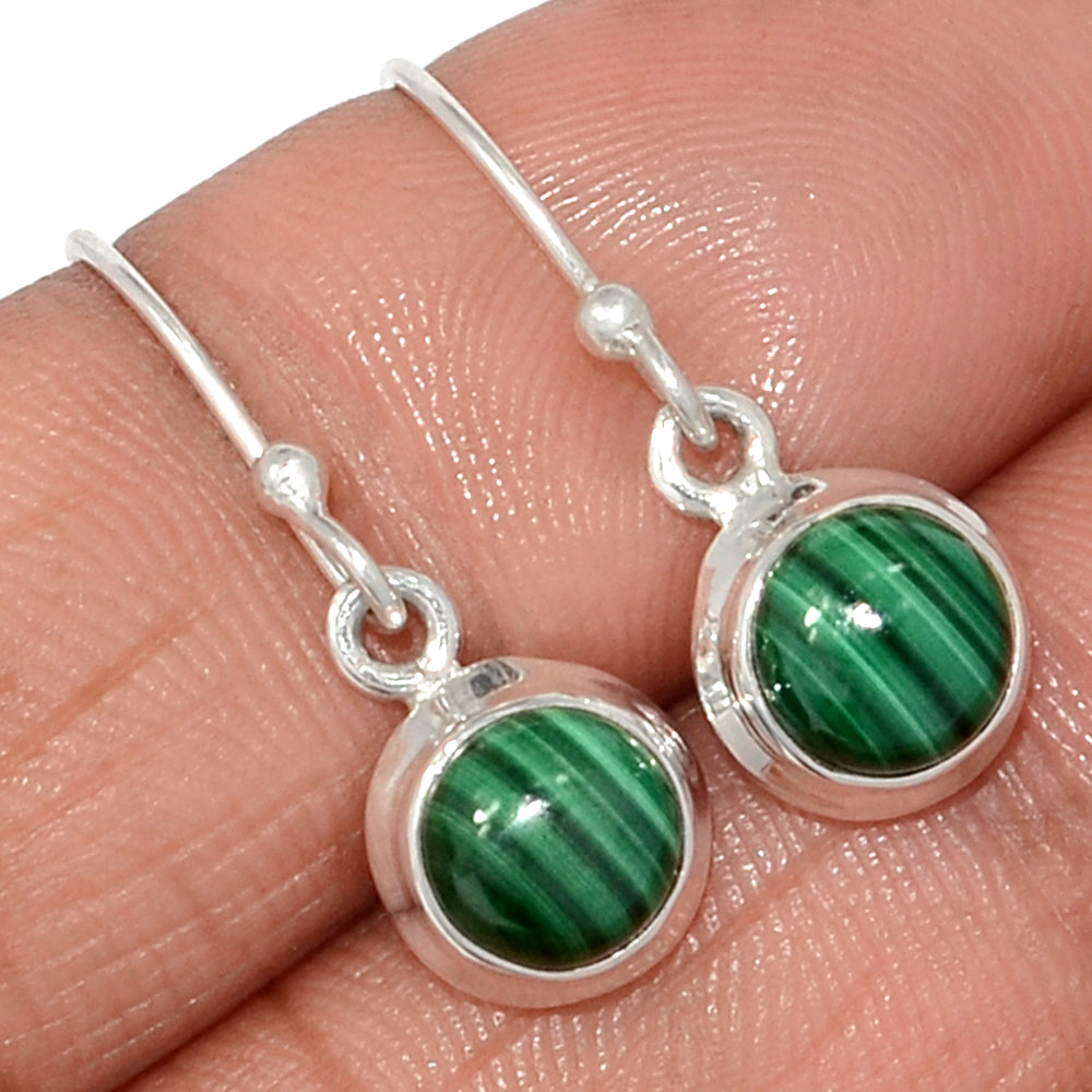 Sterling Silver Malachite Earrings