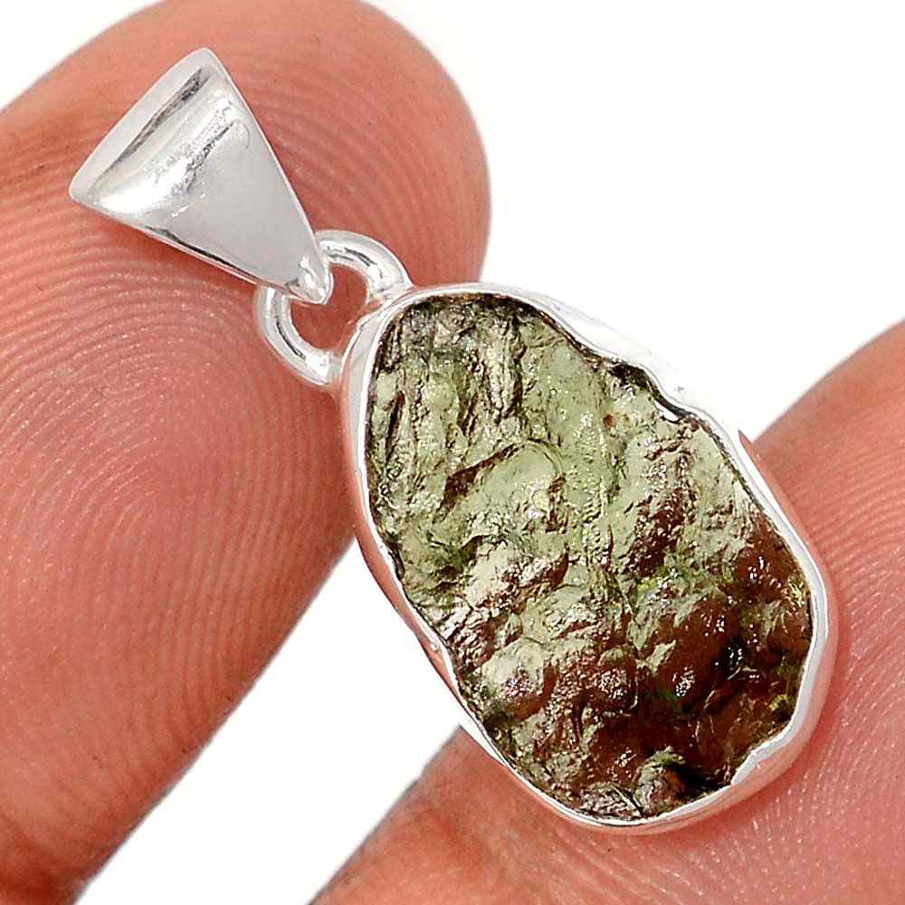 Sterling Silver Moldavite Pendant