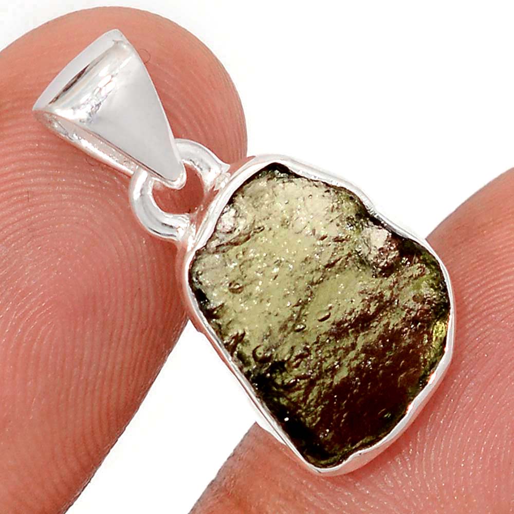 Sterling Silver Moldavite Pendant