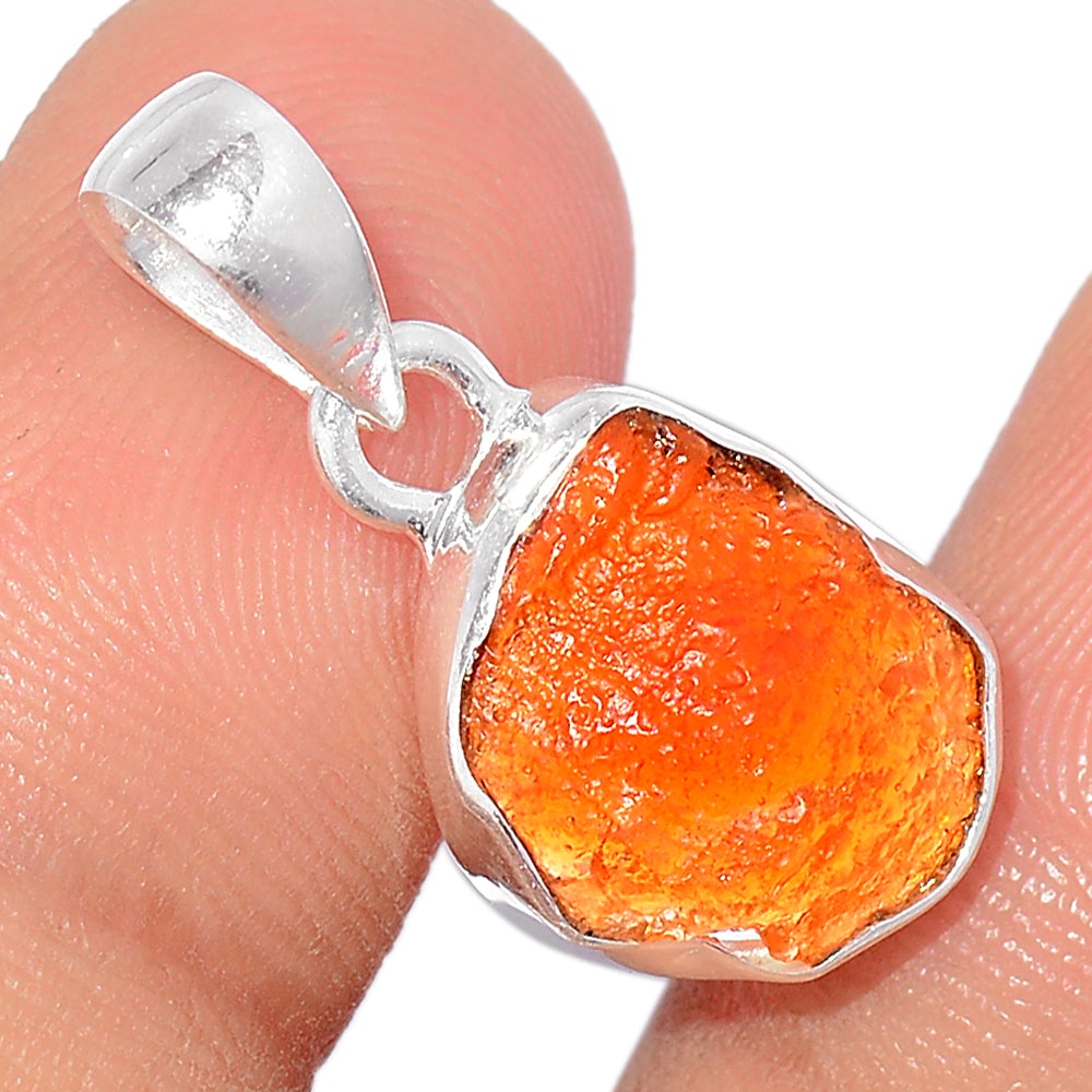 Sterling Silver Mexican Fire Opal Pendant