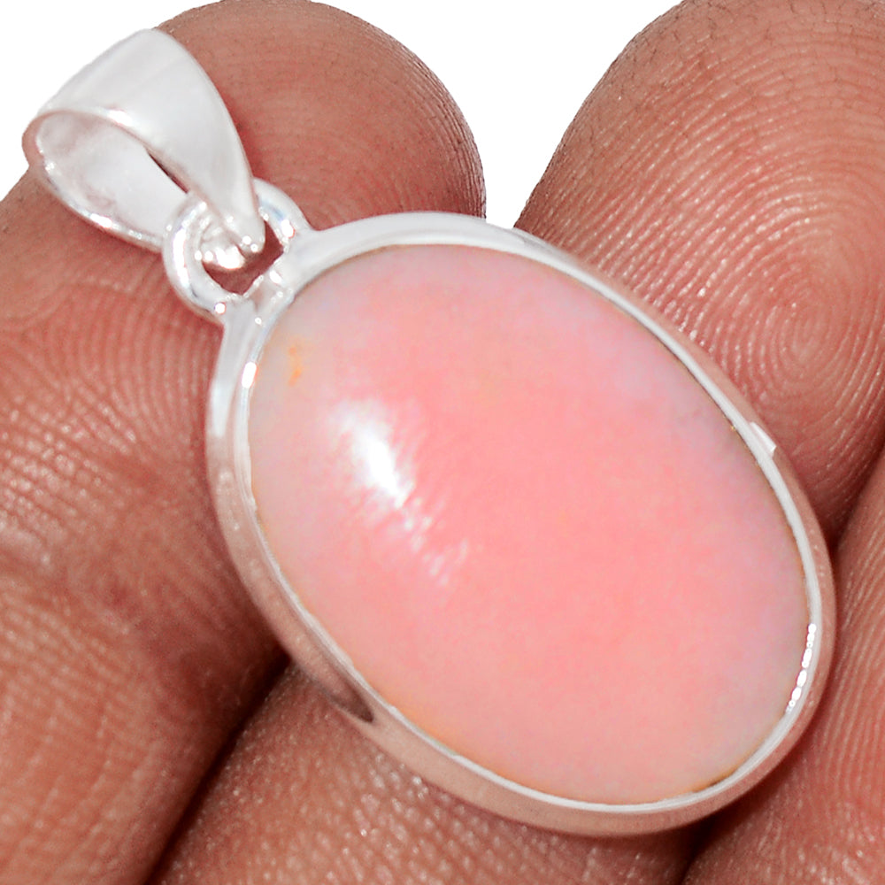 Sterling Silver Pink Opal Pendant