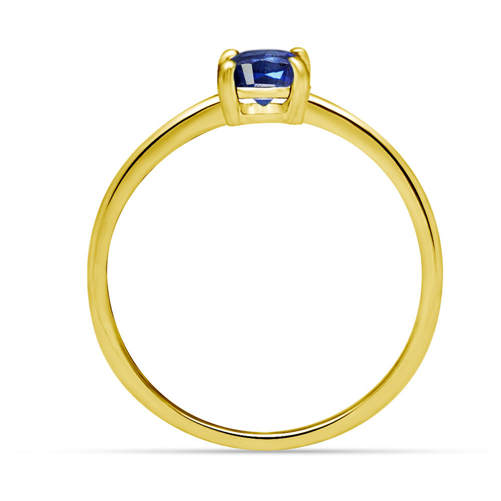 18k Gold Vermeil Faceted Kyanite Ring