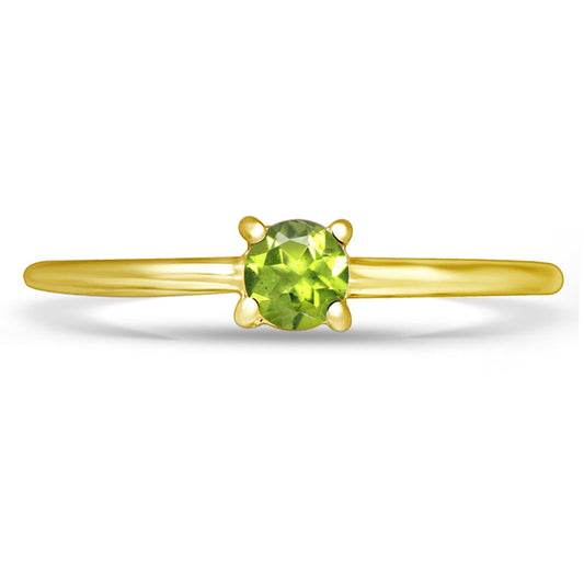 18k Gold Vermeil Faceted Peridot Ring