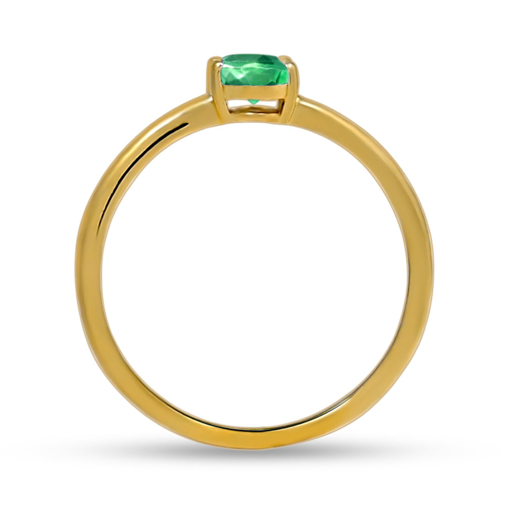 Gold Vermeil Green Fluorite Ring