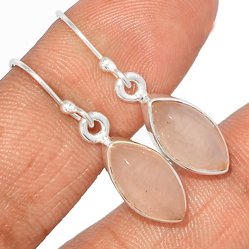 Sterling Silver Rose Quartz Earrings