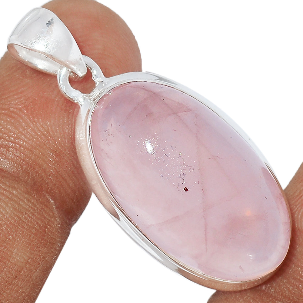 Sterling Silver Rose Quartz Pendant