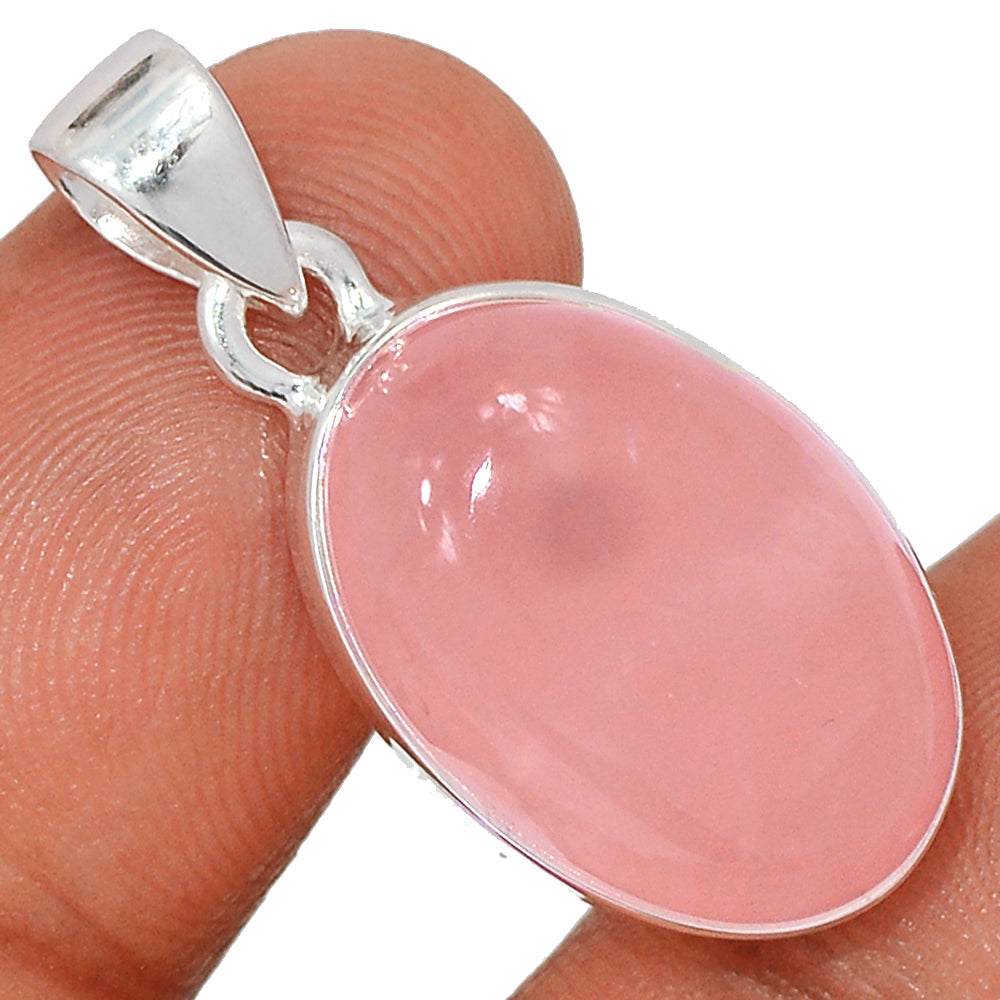 Sterling Silver Rose Quartz Pendant
