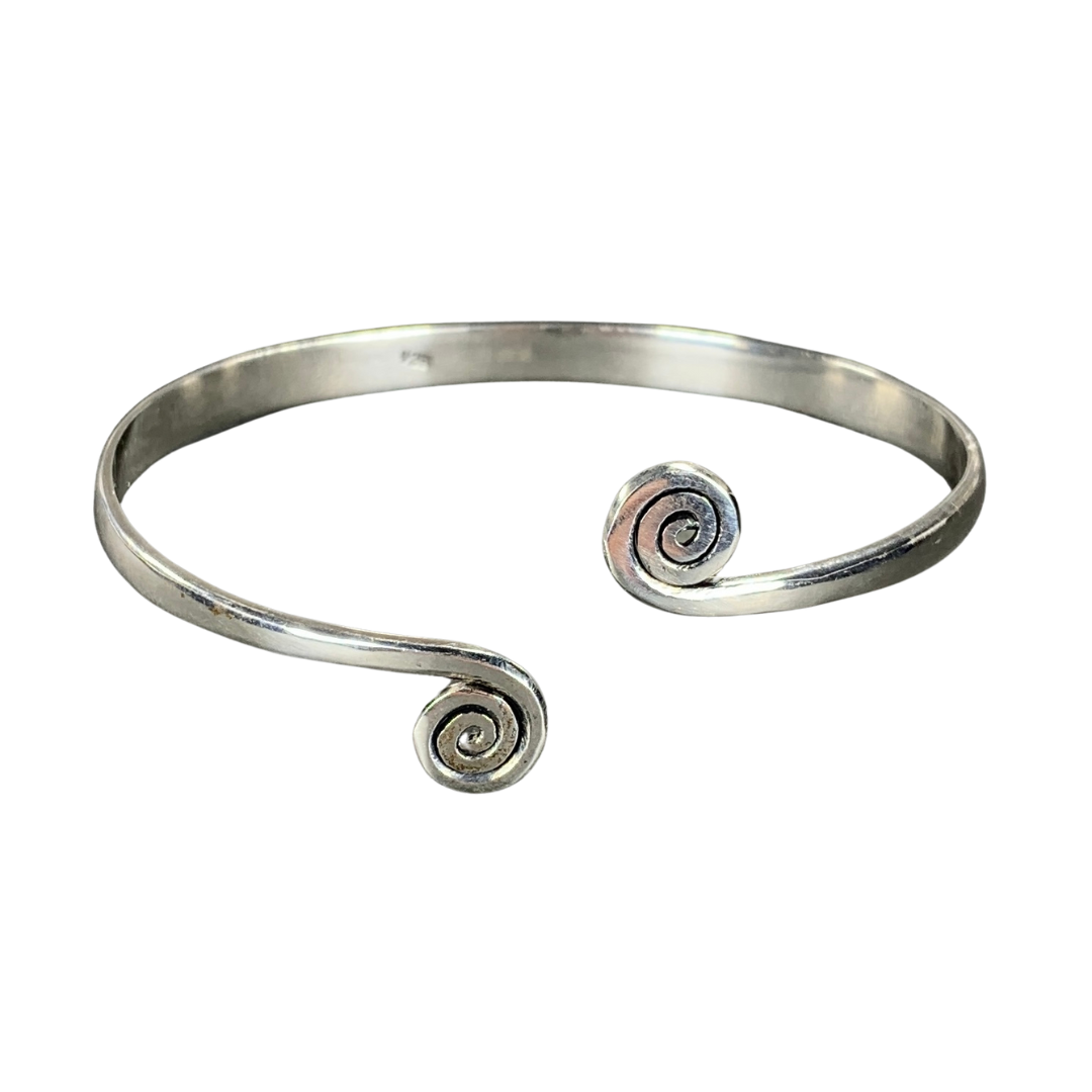 Sterling Silver Double Spiral Bracelet