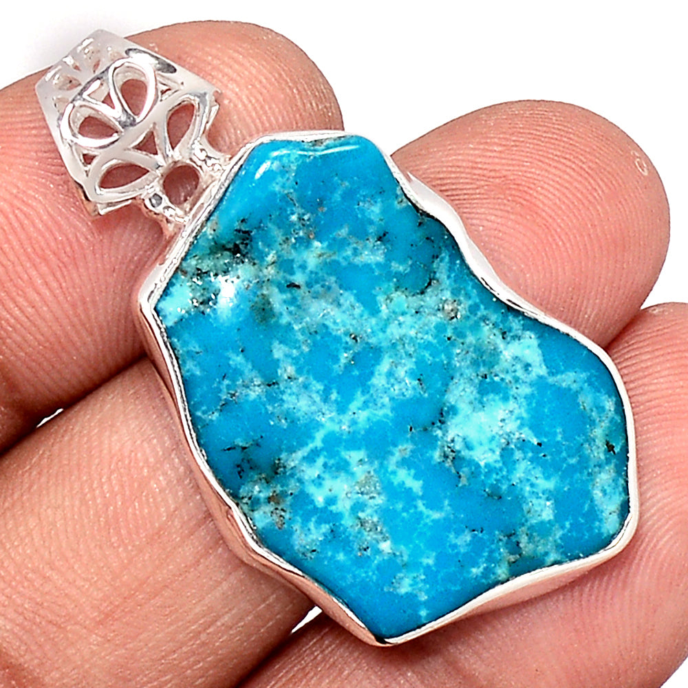 Sterling Silver Kingman Turquoise Natural Pendant
