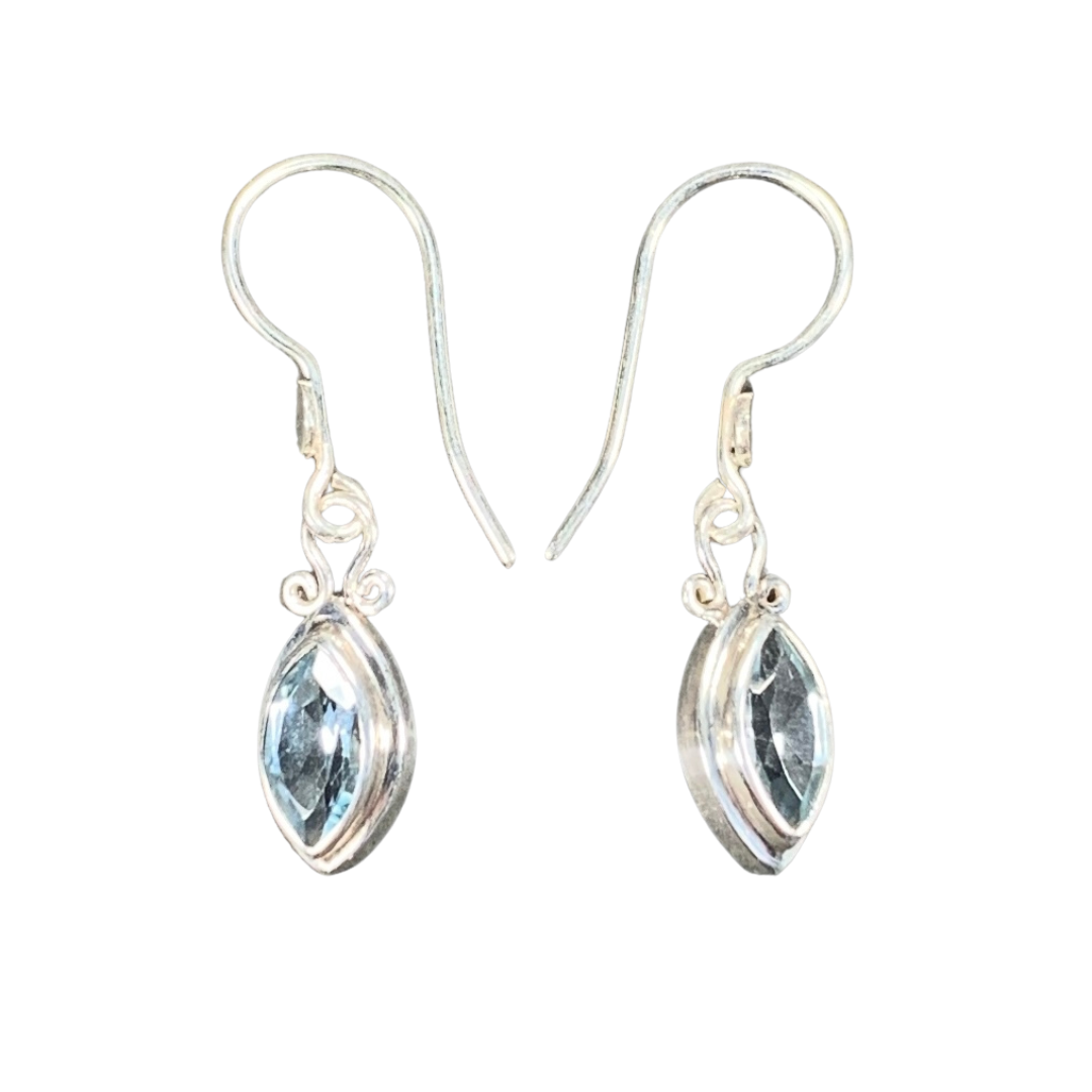 Sterling Silver Blue Topaz Earrings