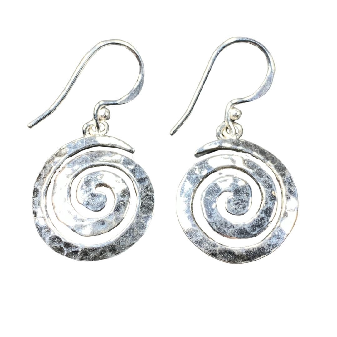 Sterling Silver Spiral Earrings