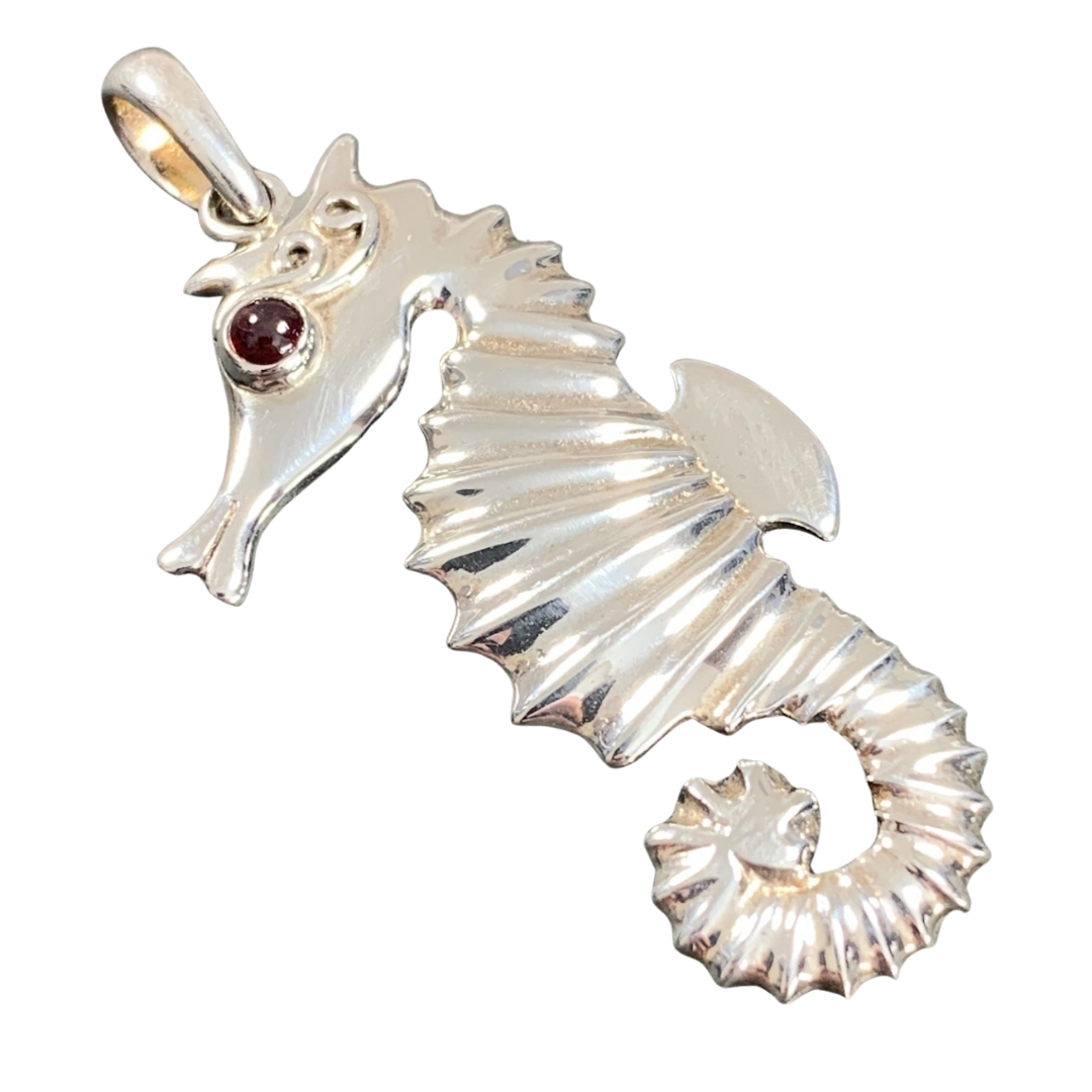 Sterling Silver Seahorse Pendant
