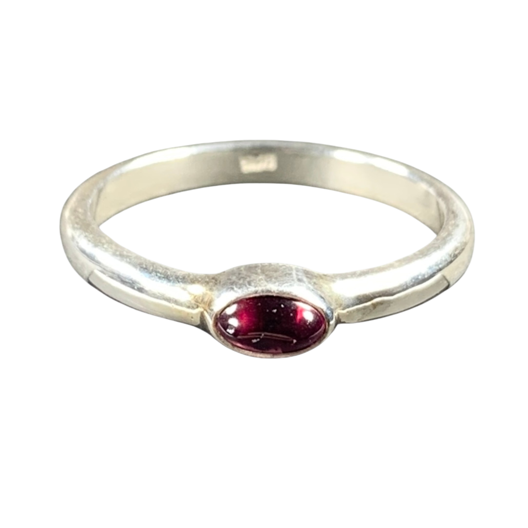 Sterling Silver Garnet Ring
