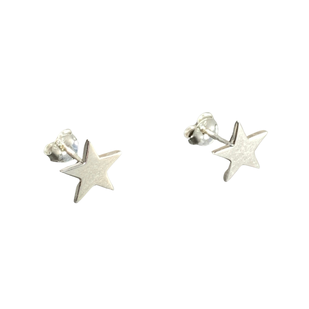 SILVER CLEAR STARLETTE STUDS