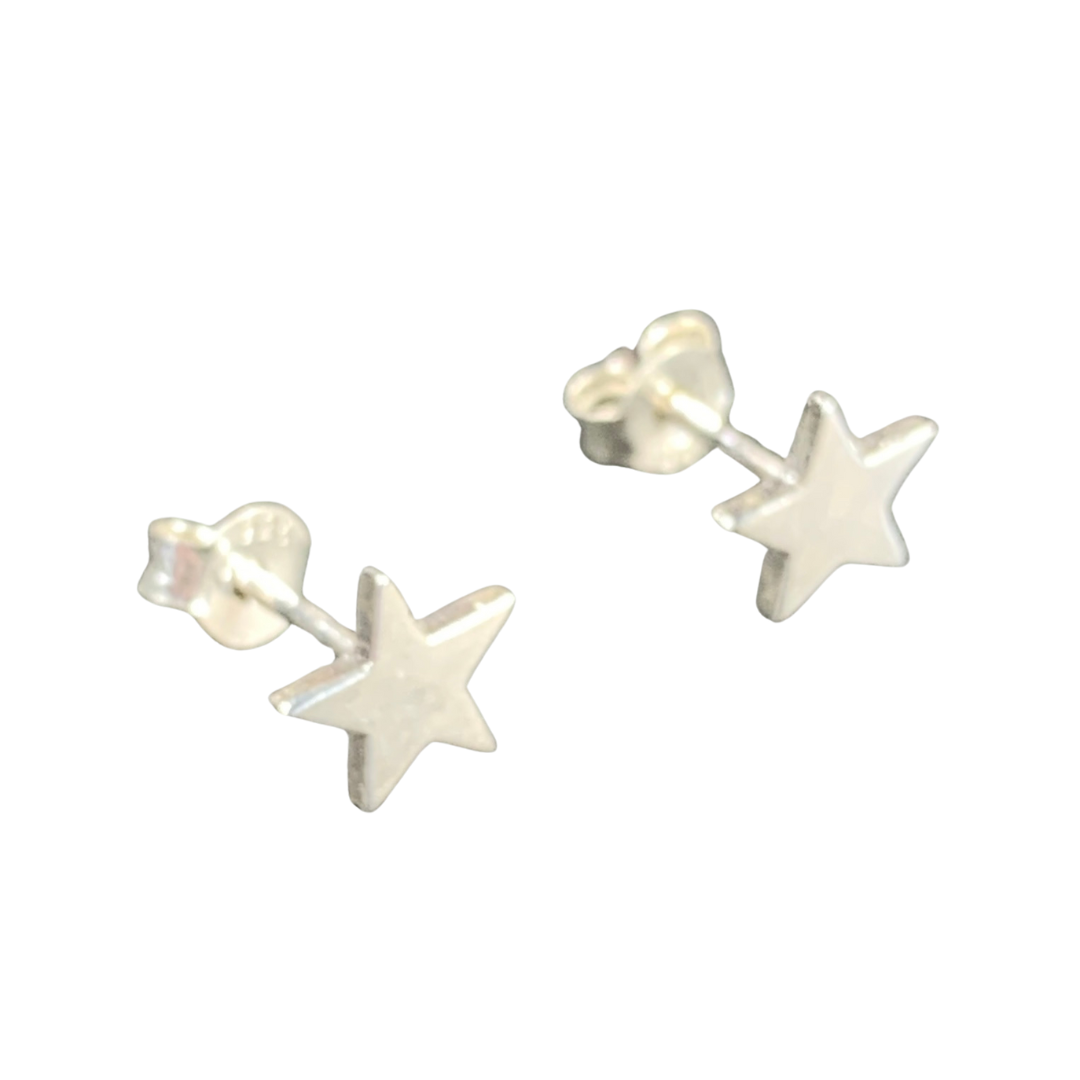 Sterling Silver Star Studs