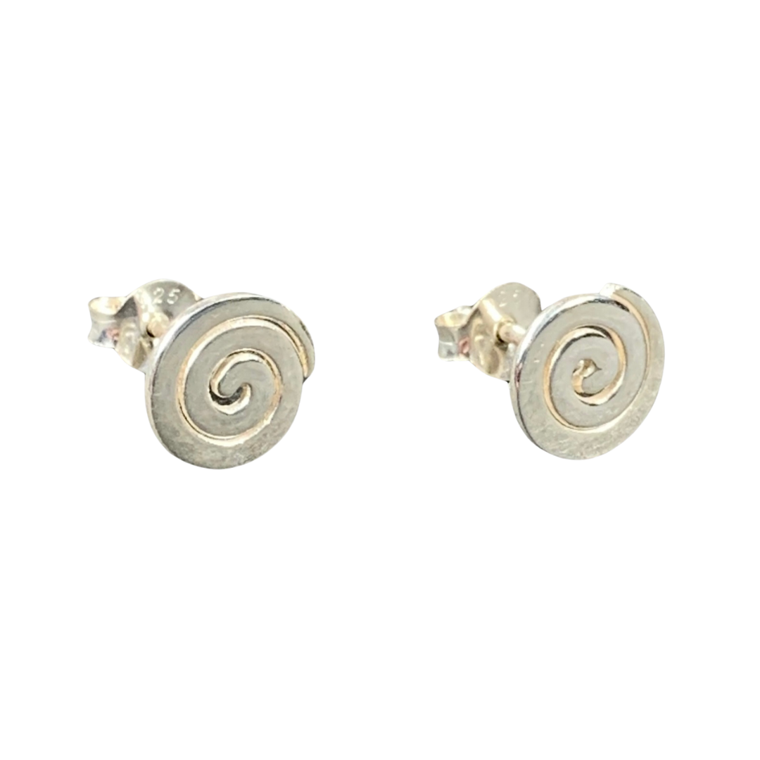 Sterling Silver Spiral Studs