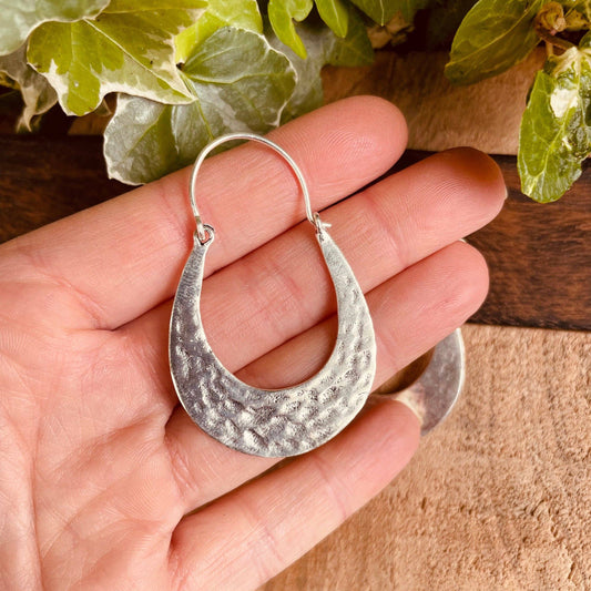 Silver Boho Earrings / Boho Jewelery / Bohemian Look / Festival Fashion / Yoga / Gypsy / Rustic / Tribal Jewellery / Indian Design