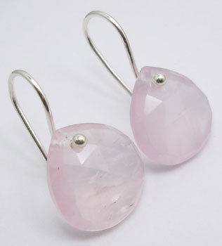 Rose Quartz Sterling Silver Earrings