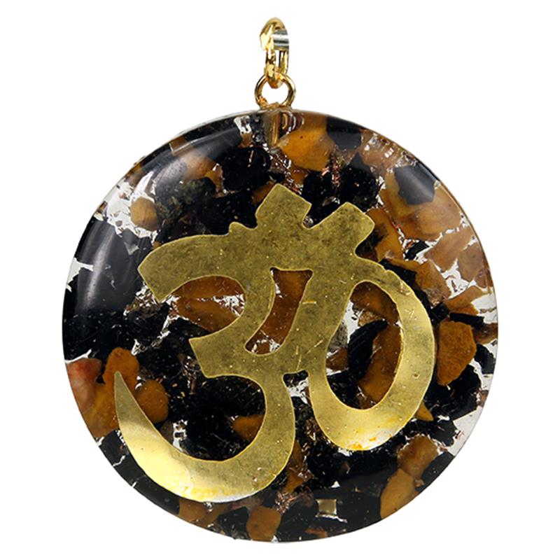 Orgonite Om Pendant Tourmaline & Jasper