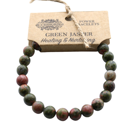 Green Jasper (Unakite) Power Bracelet