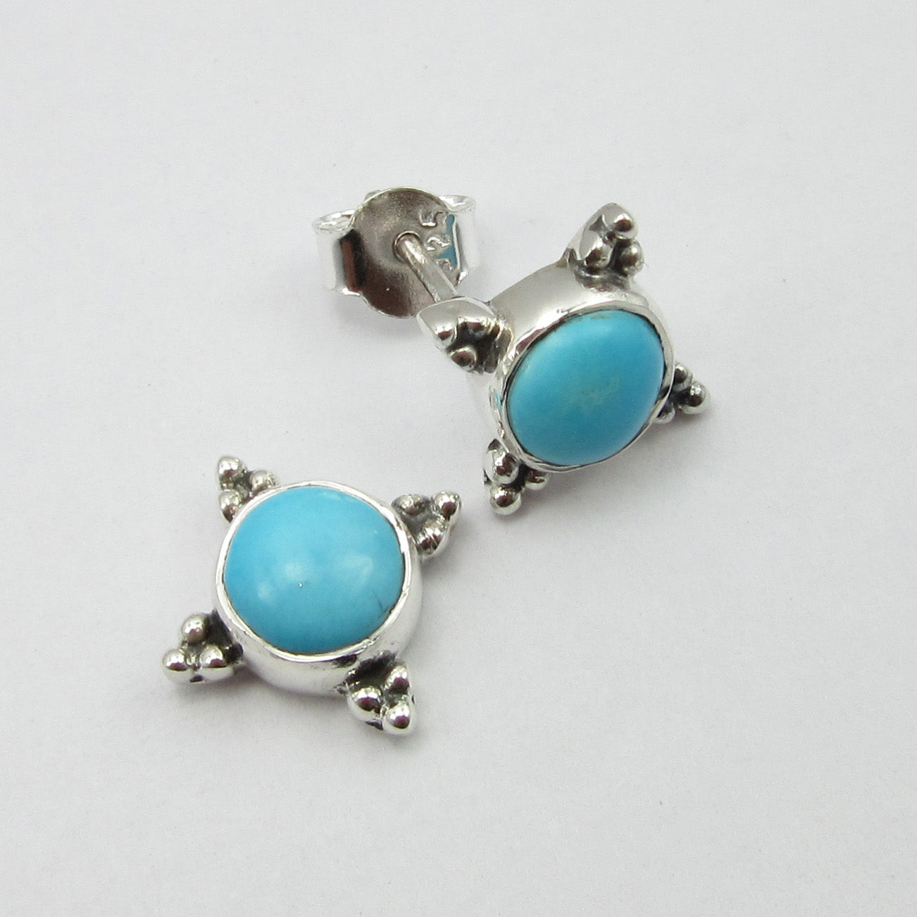 Turquoise Sterling Silver Stud Earrings