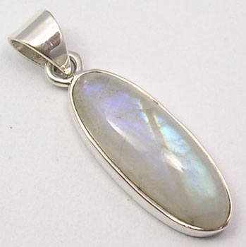 Rainbow Moonstone Sterling Silver Pendant