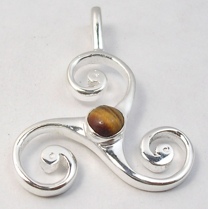 Tiger Eye Sterling Silver Pendant